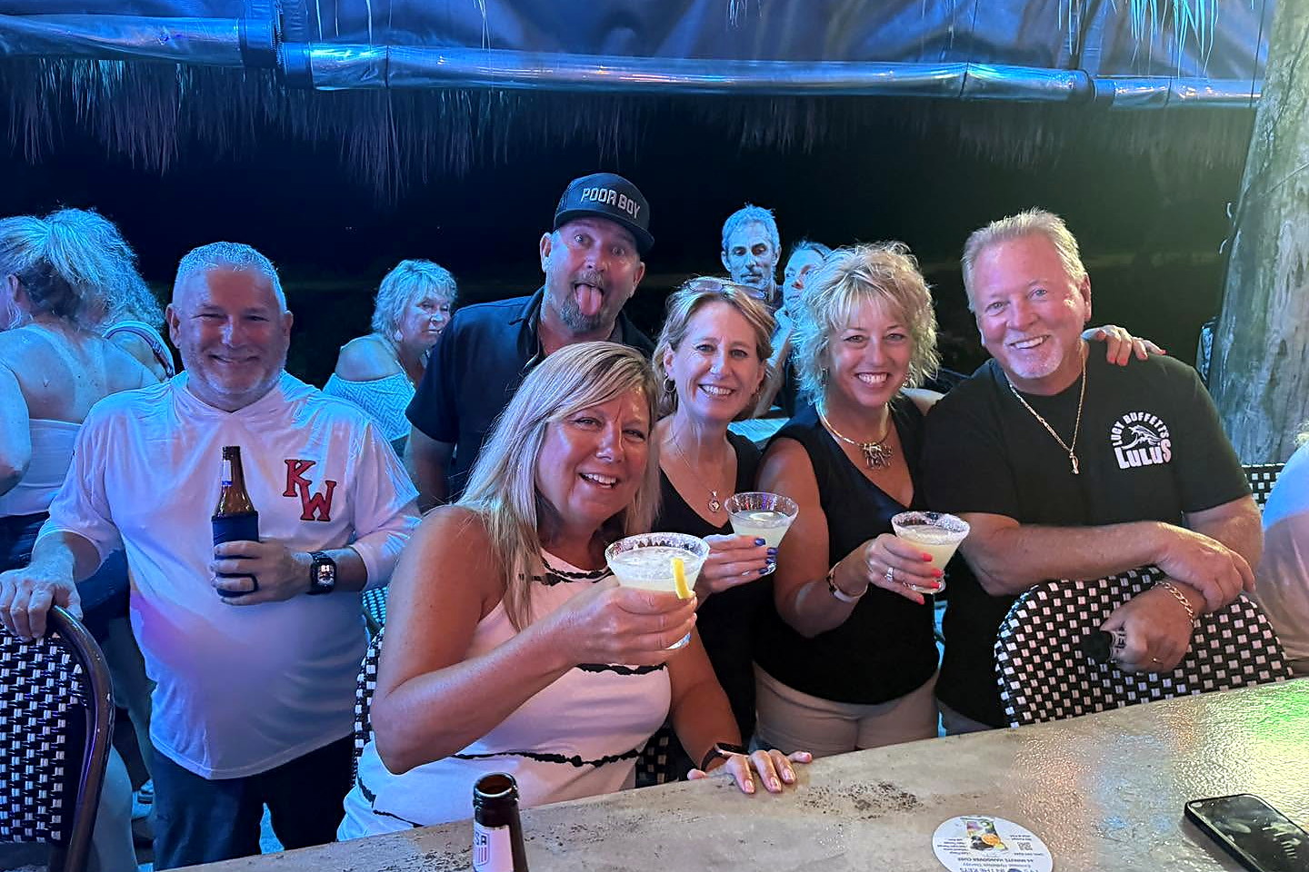 Regulars enjoying the waterfront at Tonio's